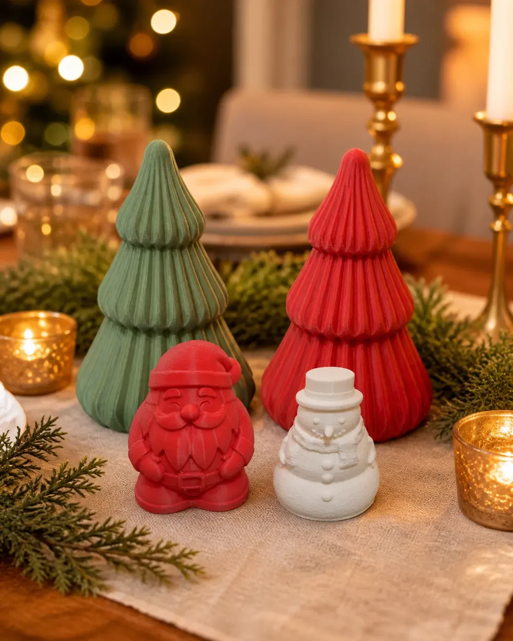 Christmas Santa & Snowman Decor Set, photo 2 of 4 - Christmas Santa & Snowman Decor Set Household