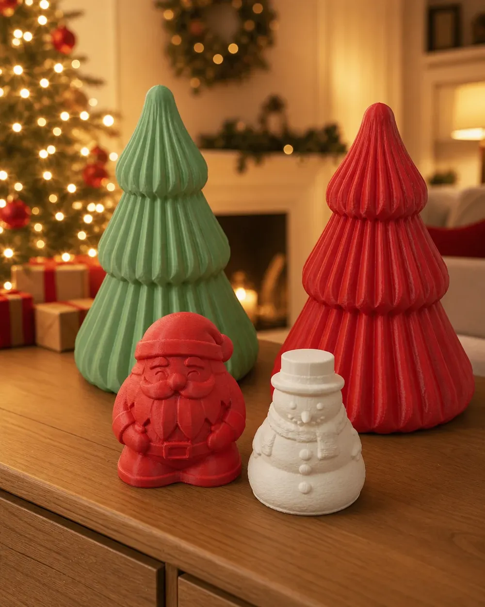 Christmas Santa & Snowman Decor Set, photo 3 of 4 - Christmas Santa & Snowman Decor Set Household