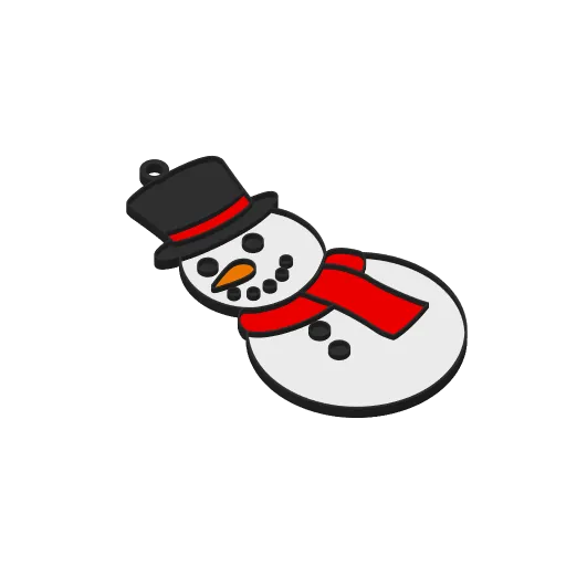 Christmas Snowman Tree Ornament, photo 3 of 3 - Christmas Snowman Tree Ornament Household