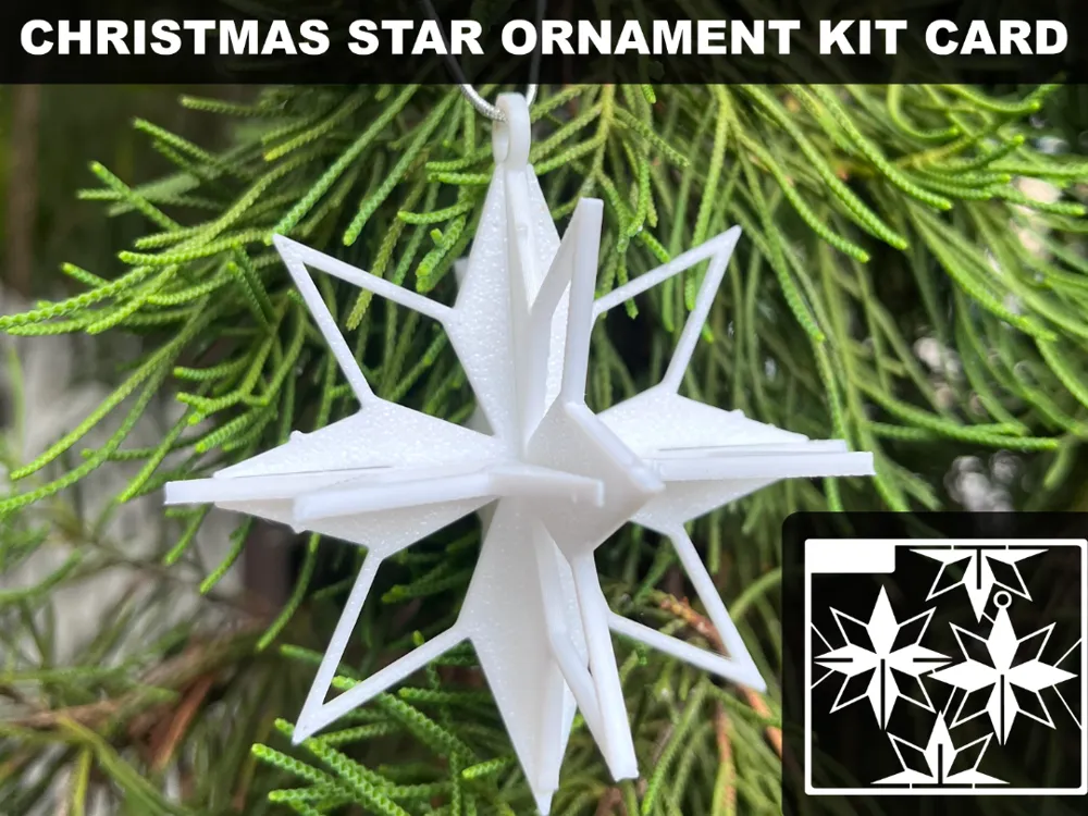 Christmas Star Ornament Kit Card - CC BY