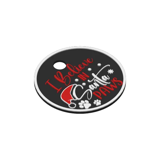 Christmas Themed Pet Tag, another view - Pet ID & Name Tags, dog tag