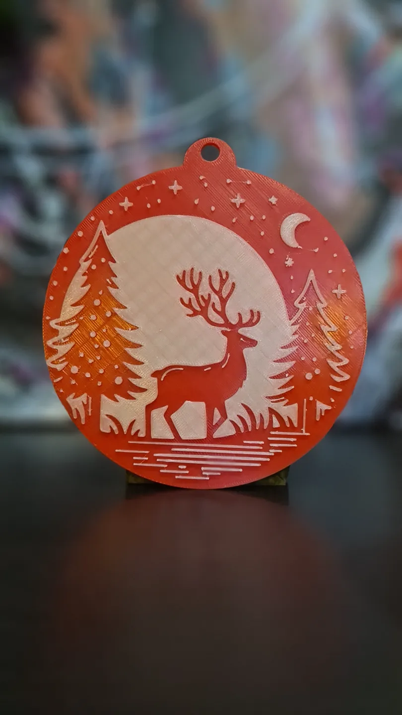 Christmas Tree Decoration Deer Glow in Dark, photo 2 of 4 - Christmas Ornaments & Baubles, ornament