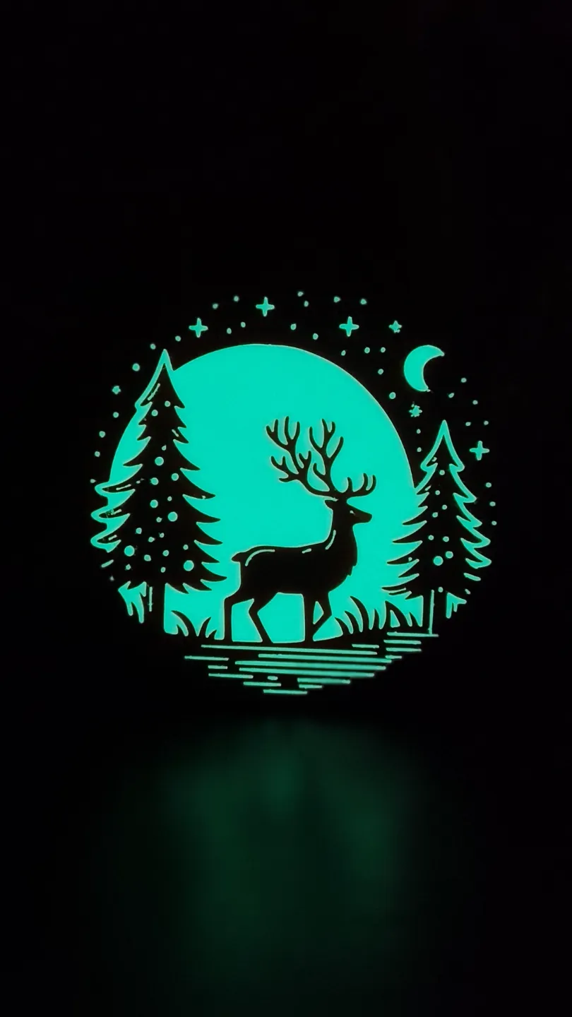 Christmas Tree Decoration Deer Glow in Dark, photo 3 of 4 - Christmas Ornaments & Baubles, bauble