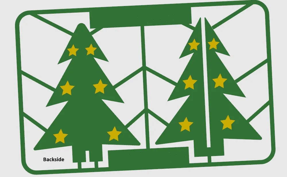 Christmas tree kit card with stars, photo 2 of 4 - Christmas tree kit card with stars Art