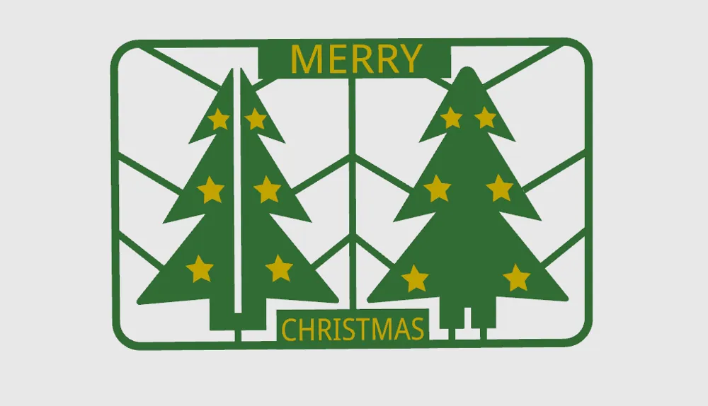 Christmas tree kit card with stars - Art Pieces, in stock in India