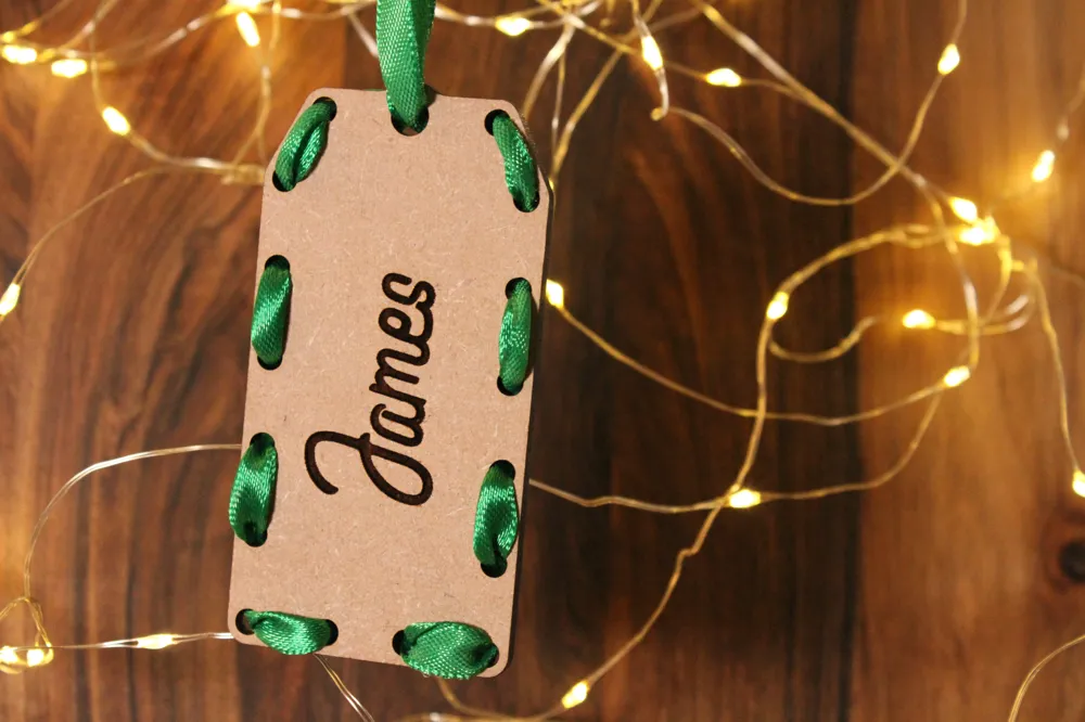 Christmas Tree Name Tag Ornament By, photo 2 of 4 - Personalised Christmas Ornaments, xmas