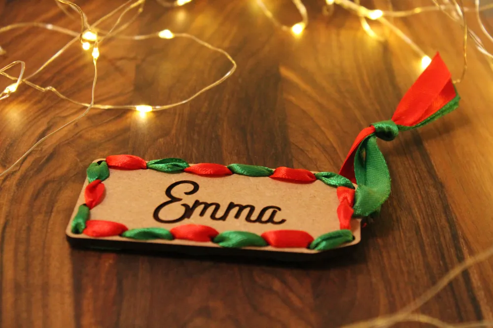 Christmas Tree Name Tag Ornament By, photo 3 of 4 - Personalised Christmas Ornaments, decoration