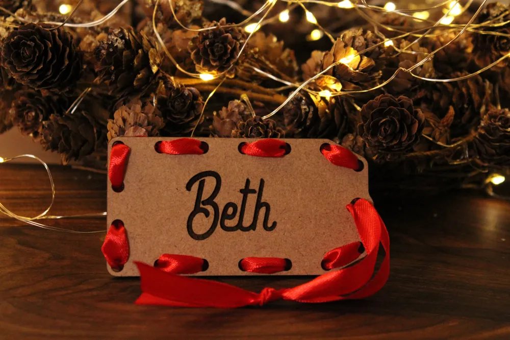 Christmas Tree Name Tag Ornament By, photo 4 of 4 - Personalised Christmas Ornaments, xmas