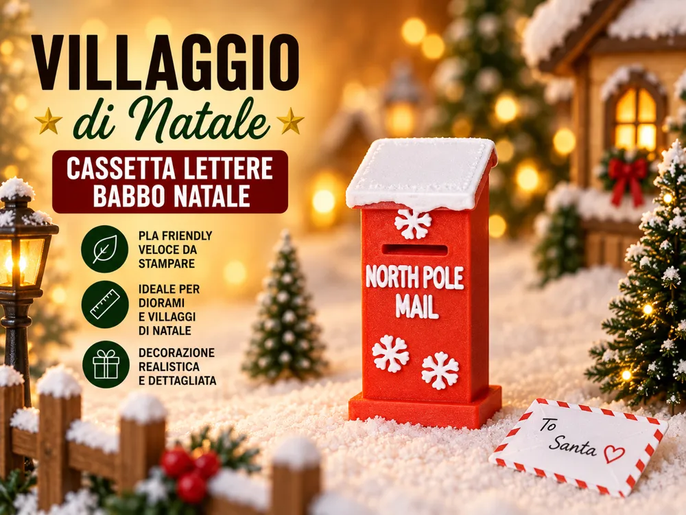 Villaggio Natale -Cassetta Lettere di Babbo Natale, photo 4 of 4 - Villaggio Natale -Cassetta Lettere di Babbo Natale Household
