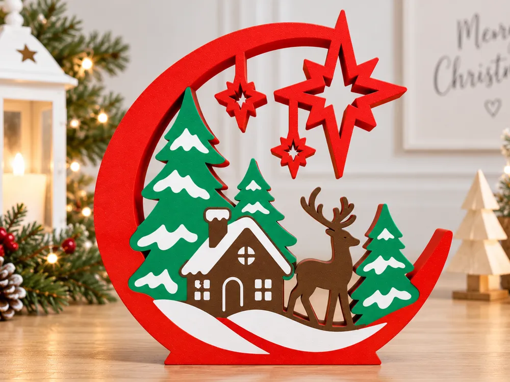 Christmas Winter Village, 3D Christmas Decoration - Nativity Sets & Village Scenes, in stock in India