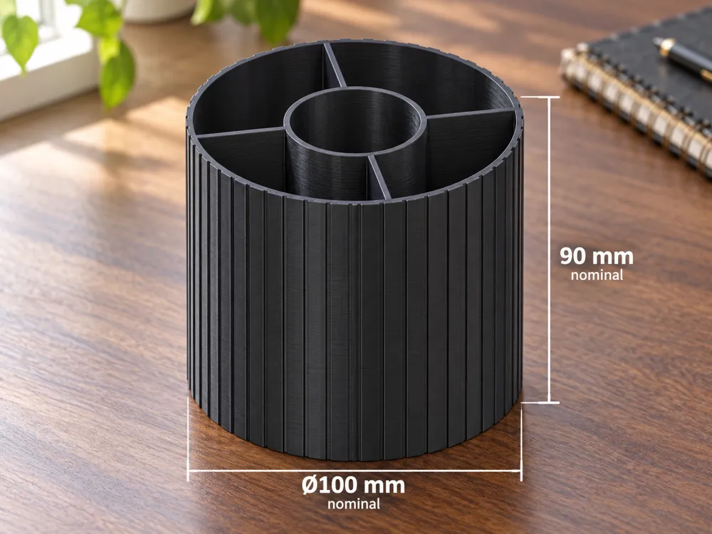 Circular Modern Desk Organizer, photo 2 of 4 - Circular Modern Desk Organizer Tools