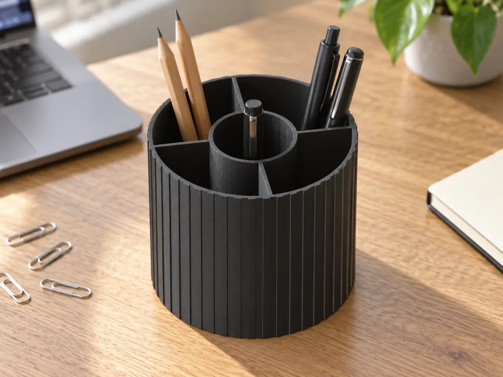 Circular Modern Desk Organizer, photo 4 of 4 - Circular Modern Desk Organizer Tools