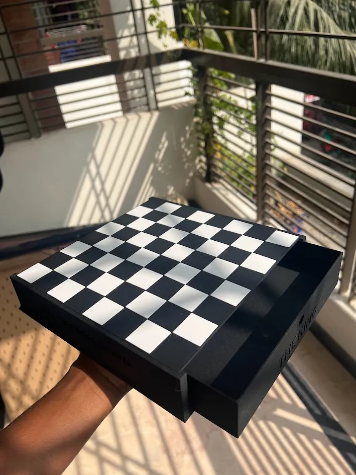 Classic Chessboard with Drawers, photo 2 of 4 - Chess Sets & Pieces, chess set