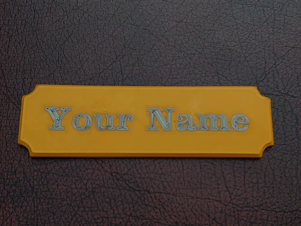 Classic Front Door Name Plate - Smooth Surface, photo 2 of 4 - Name Plates, nameplate