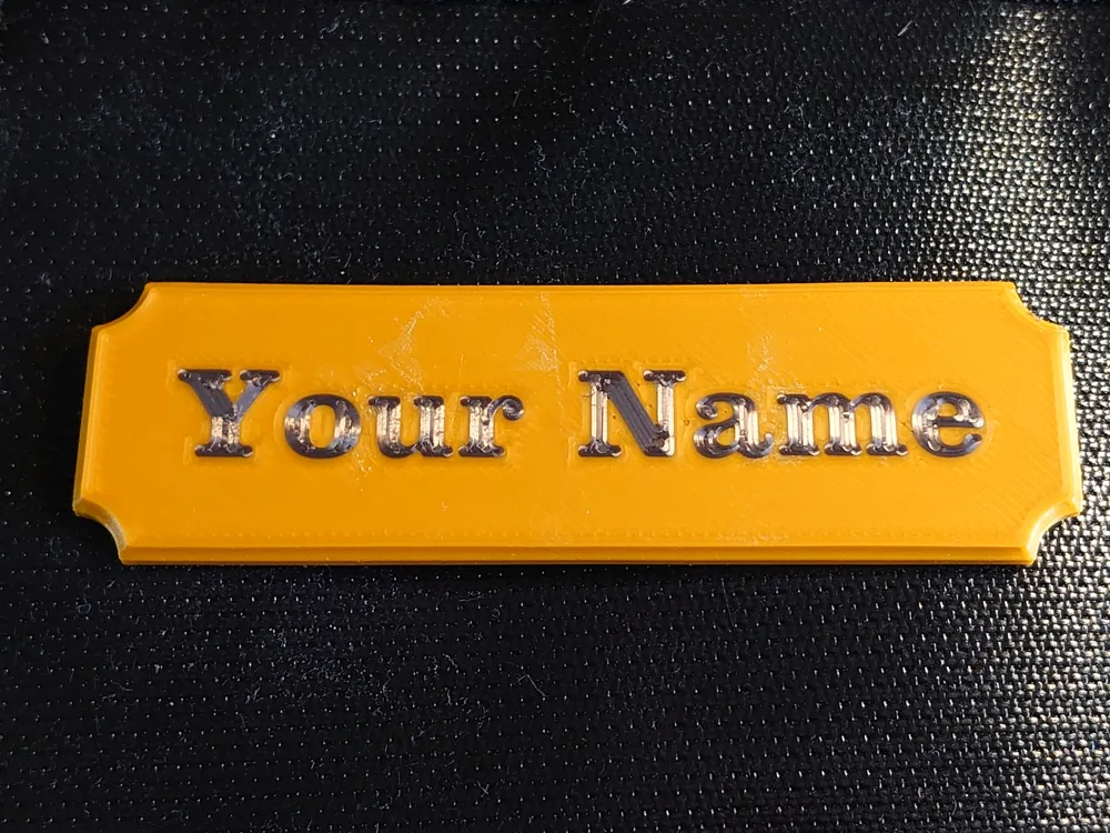 Classic Front Door Name Plate - Smooth Surface, another view - Name Plates, nameplaque
