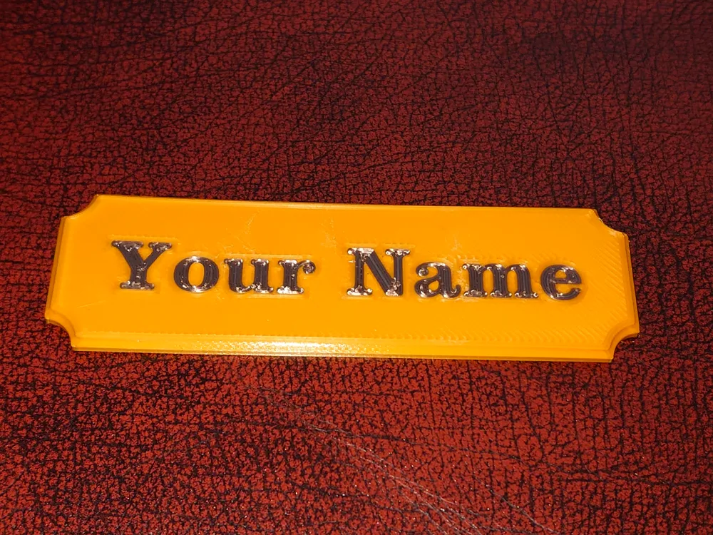 Classic Front Door Name Plate - Smooth Surface