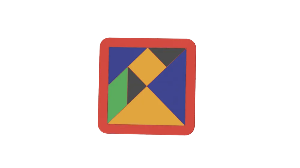 Classic Tangram - Seven-Piece Puzzle with Frame, photo 2 of 4 - Tangrams, Tile & Sliding Puzzles, game