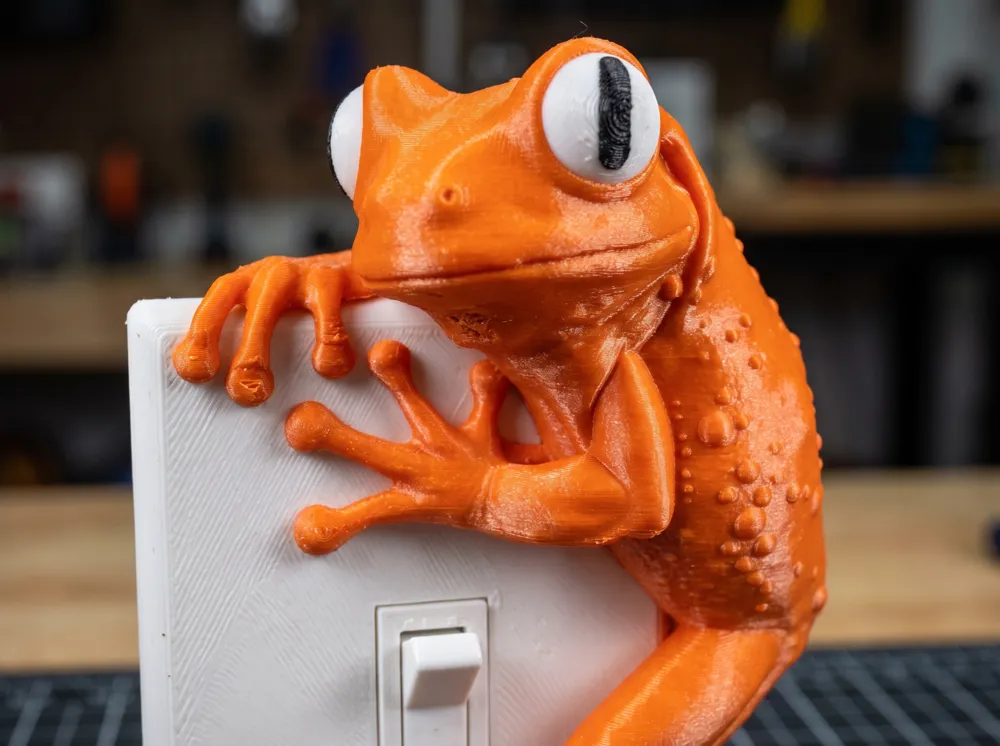Clinging Tree Frog Switch Plate, photo 5 of 5 - Router, Wi-Fi & Network Mounts, lamp