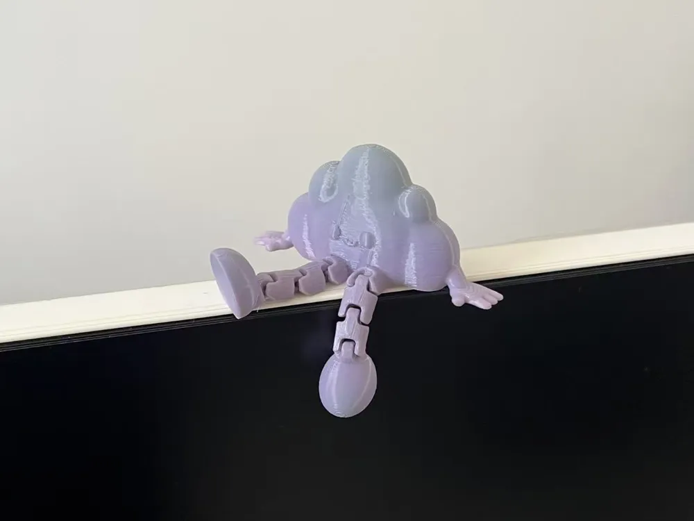 Cloud Baby Desktop Assistant Computer Ornaments Mini Figure with Movable Joints, photo 4 of 4 - Tabletop Miniatures, Toy