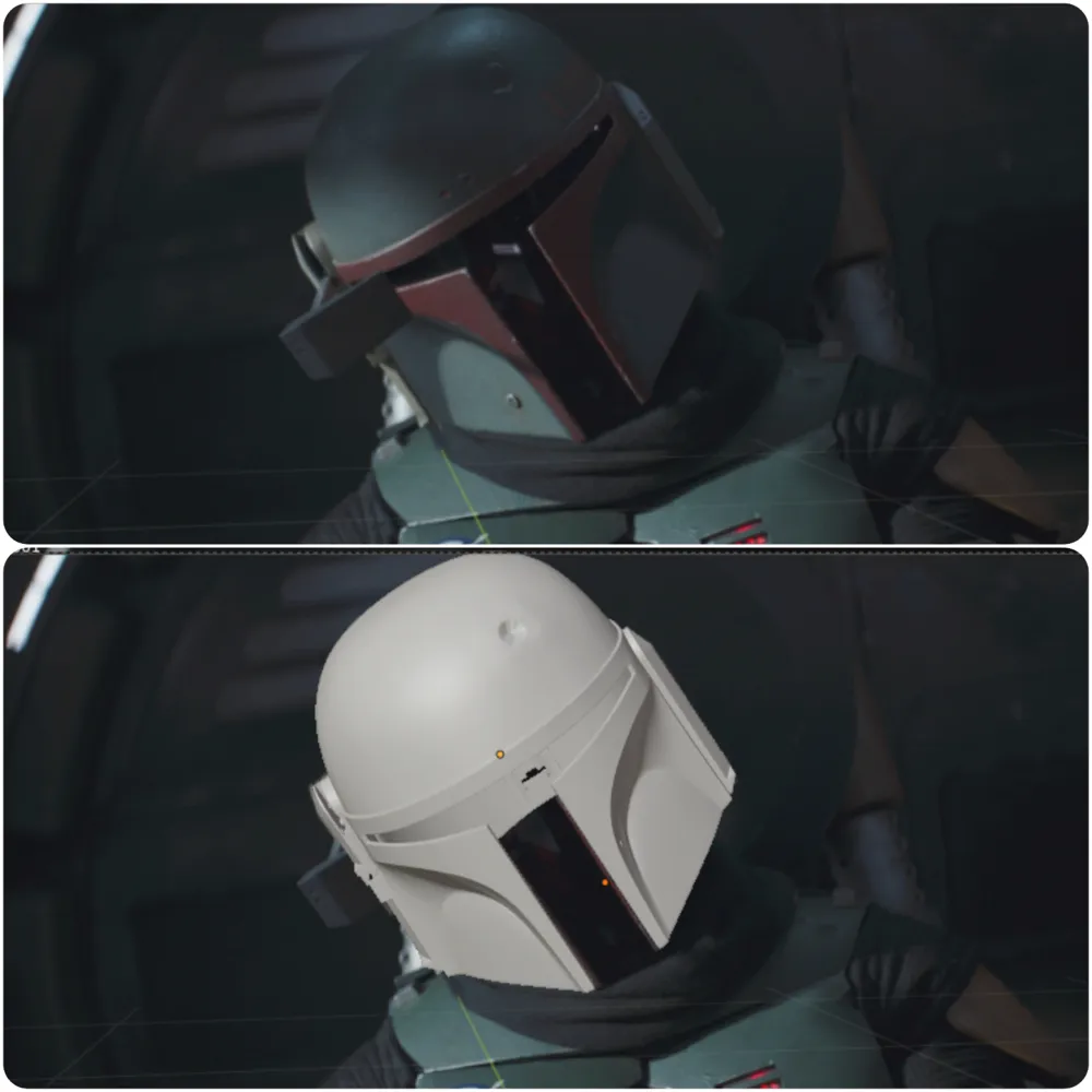 Cobb Vanth / Boba Fett post sarlacc Helmet, photo 3 of 4 - Cobb Vanth / Boba Fett post sarlacc Helmet Props & Cosplay