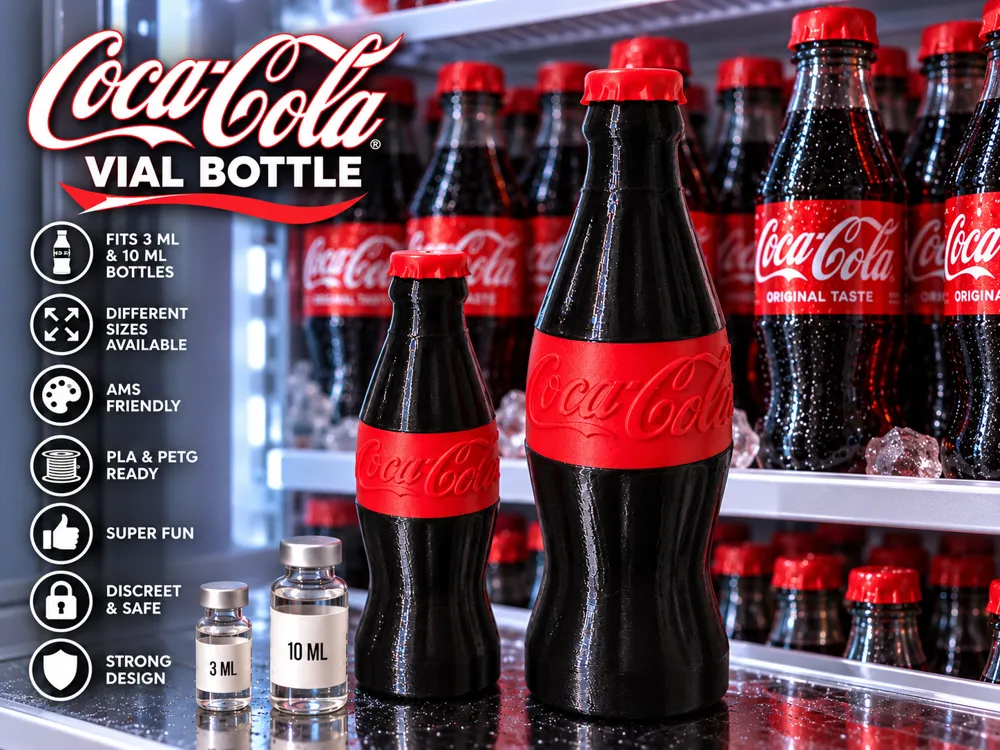Coca Cola Vial Bottle Secret Storage - Canisters & Round Containers, in stock