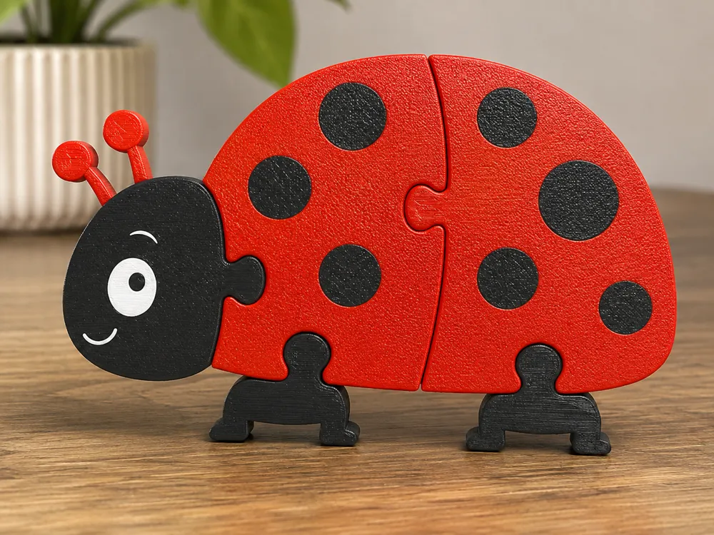 COCCINELLA Puzzle 3D, Stile Montessori | Bambini, photo 2 of 5 - Interlocking & 3D Puzzles, ladybug