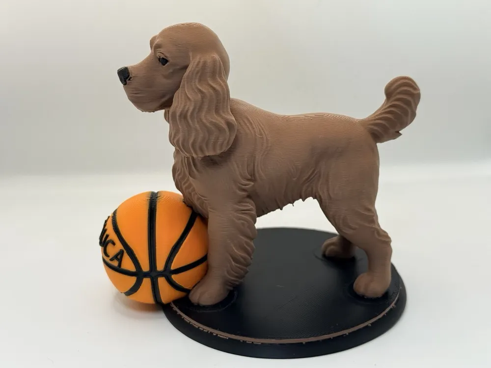figura Cocker spaniel con nombre editable, photo 3 of 4 - Dog Figurines, decor
