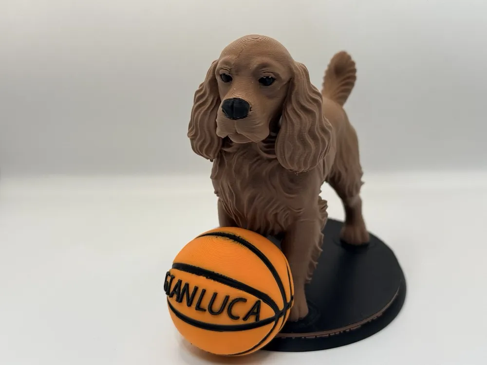 figura Cocker spaniel con nombre editable, photo 4 of 4 - Dog Figurines, ornament