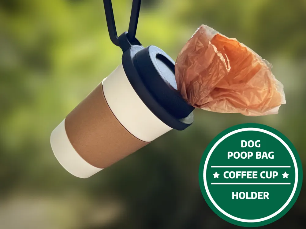 Coffee Cup Dog Poop Bag Holder