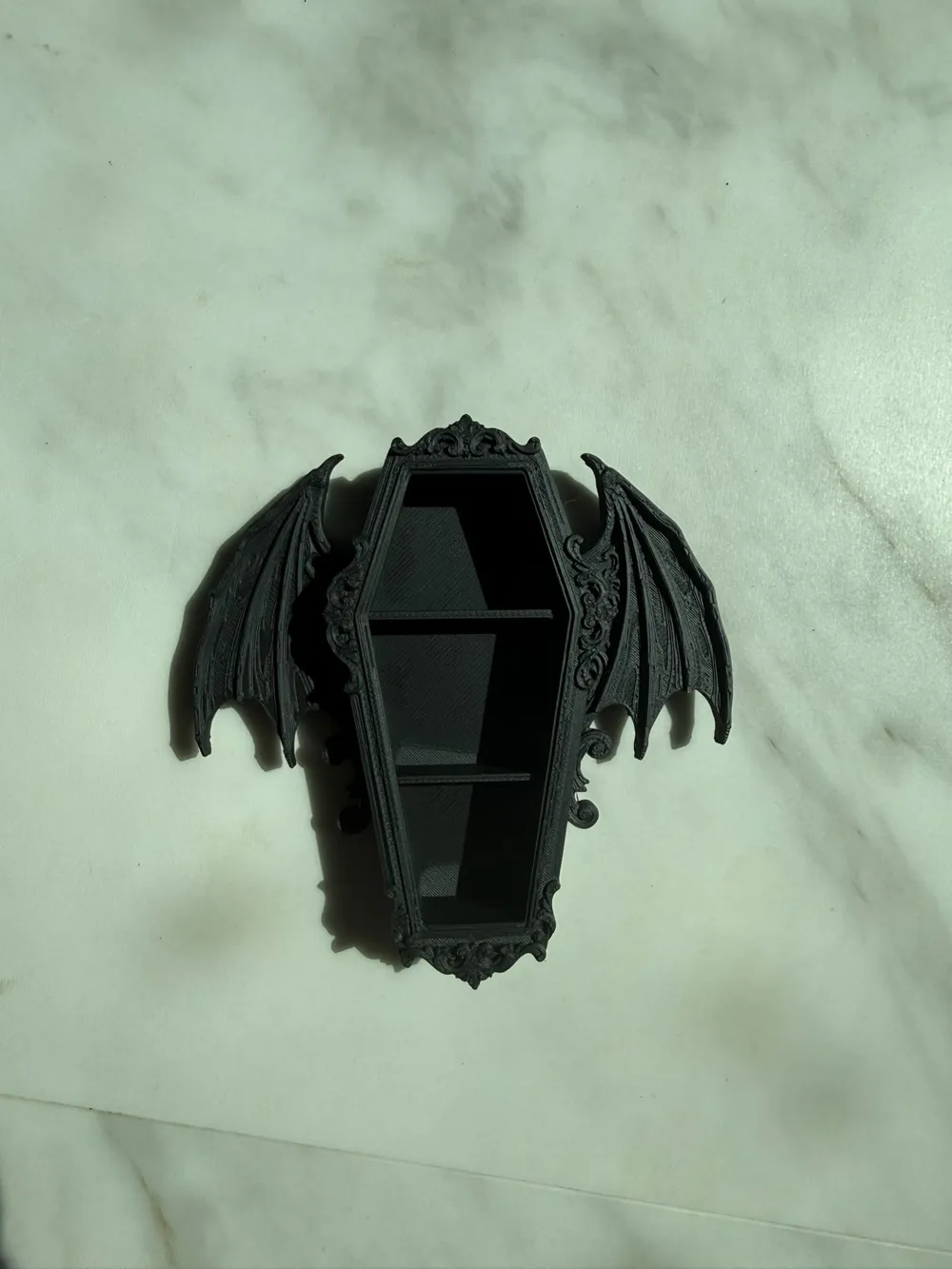 Coffin Bat Wings Gothic Wall Shelf, photo 2 of 4 - Display & Figure Shelves, vampire