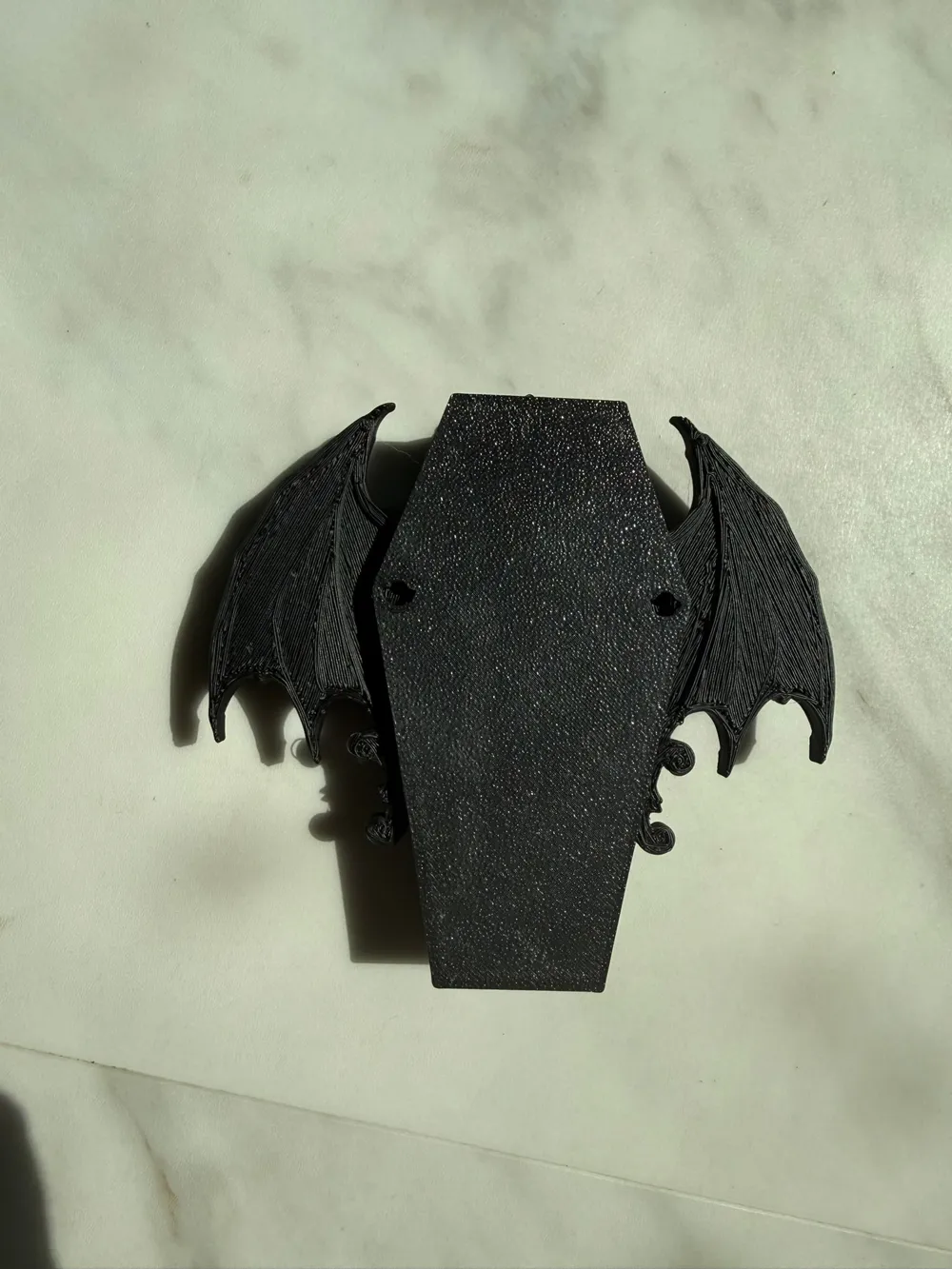 Coffin Bat Wings Gothic Wall Shelf, photo 3 of 4 - Display & Figure Shelves, console