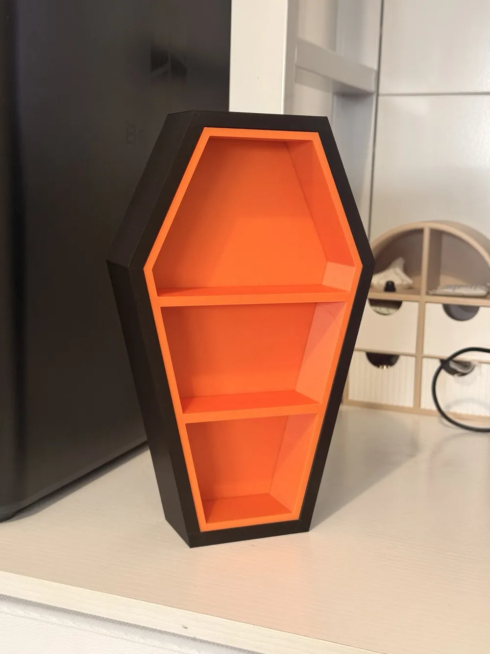 Coffin Display Shelf Tray | 2-Part Halloween Decor, photo 4 of 4 - Coffin Display Shelf Tray | 2-Part Halloween Decor Household