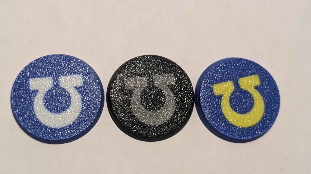 Colored U round bases 32mm, photo 2 of 4 - Colored U round bases 32mm Miniatures