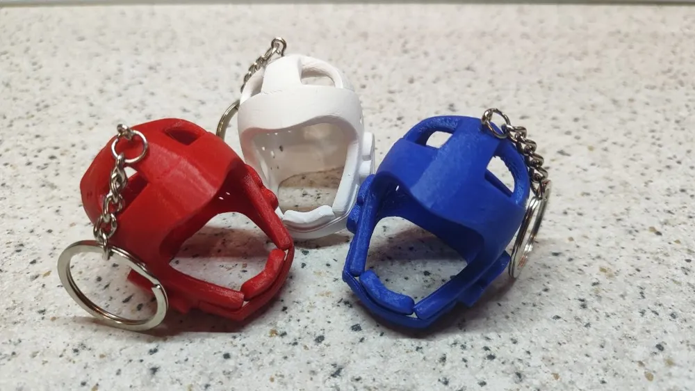 Martial Arts Helmet Souvenir Keychain, photo 2 of 4 - Martial Arts Helmet Souvenir Keychain Props & Cosplays