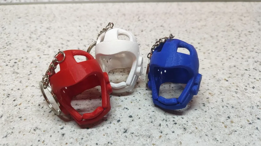 Martial Arts Helmet Souvenir Keychain, photo 3 of 4 - Martial Arts Helmet Souvenir Keychain Props & Cosplays