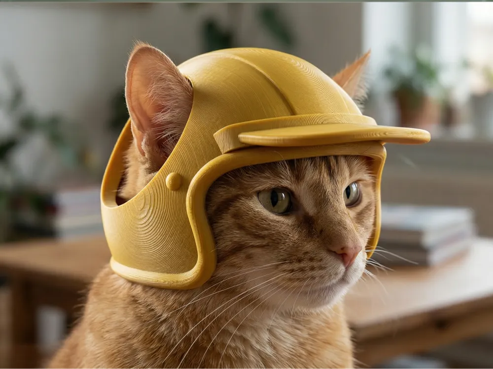 Construction Cat Helmet, Tiny Hard Hat
