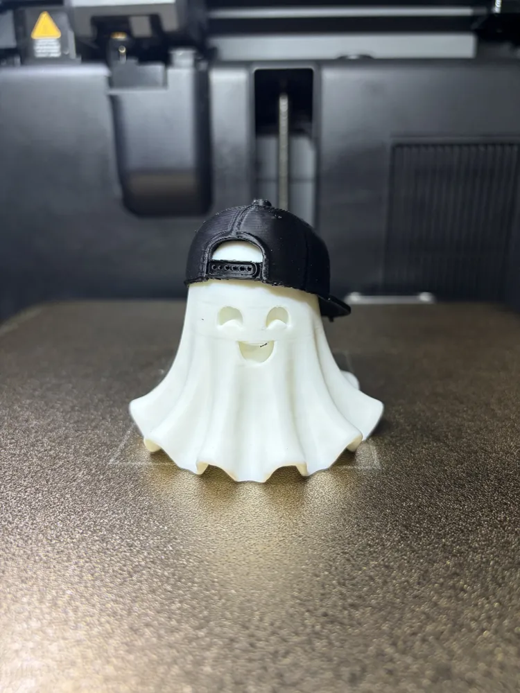 Cool Ghost with Cap, Cute Halloween Decoration, photo 2 of 4 - Cool Ghost with Cap, Cute Halloween Decoration Generative Art