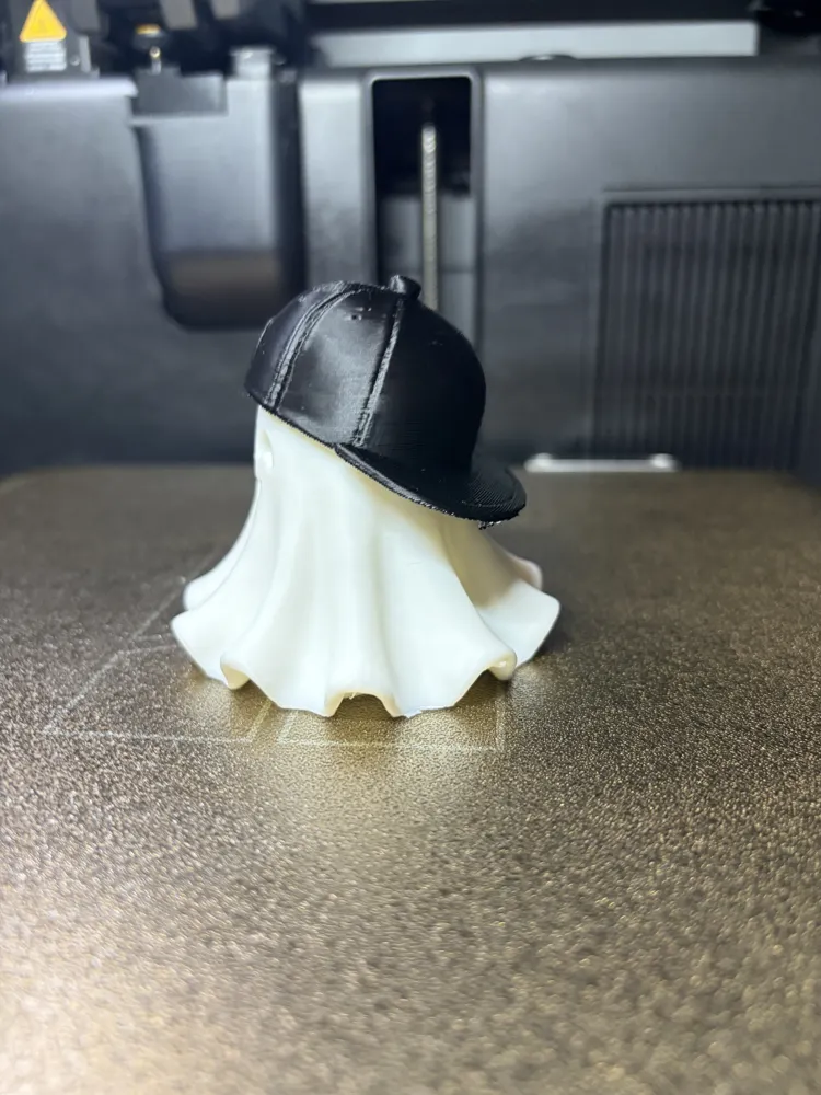 Cool Ghost with Cap, Cute Halloween Decoration, photo 3 of 4 - Cool Ghost with Cap, Cute Halloween Decoration Generative Art