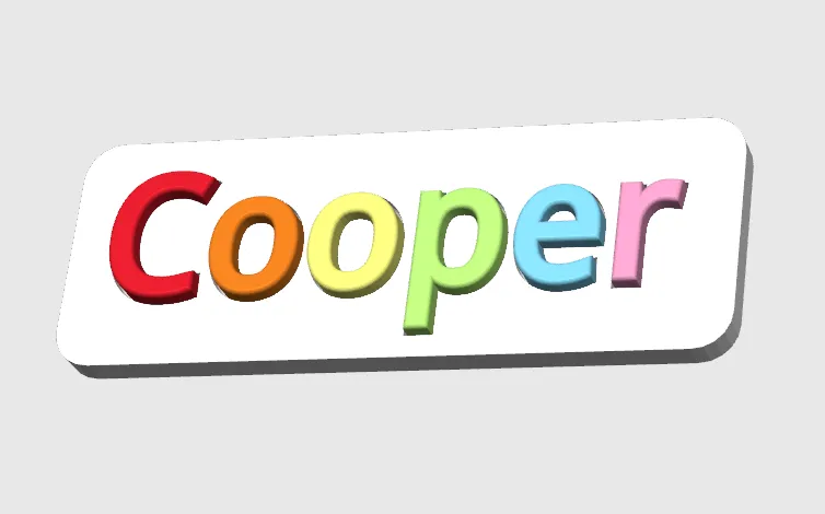 Cooper Name Puzzle, photo 2 of 4 - Puzzles & Brain Teasers, learning