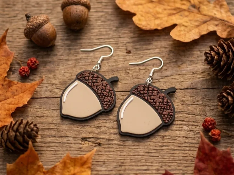 Cozy Fall Acorn Earrings, photo 3 of 4 - Cozy Fall Acorn Earrings Jewellery & Accessories