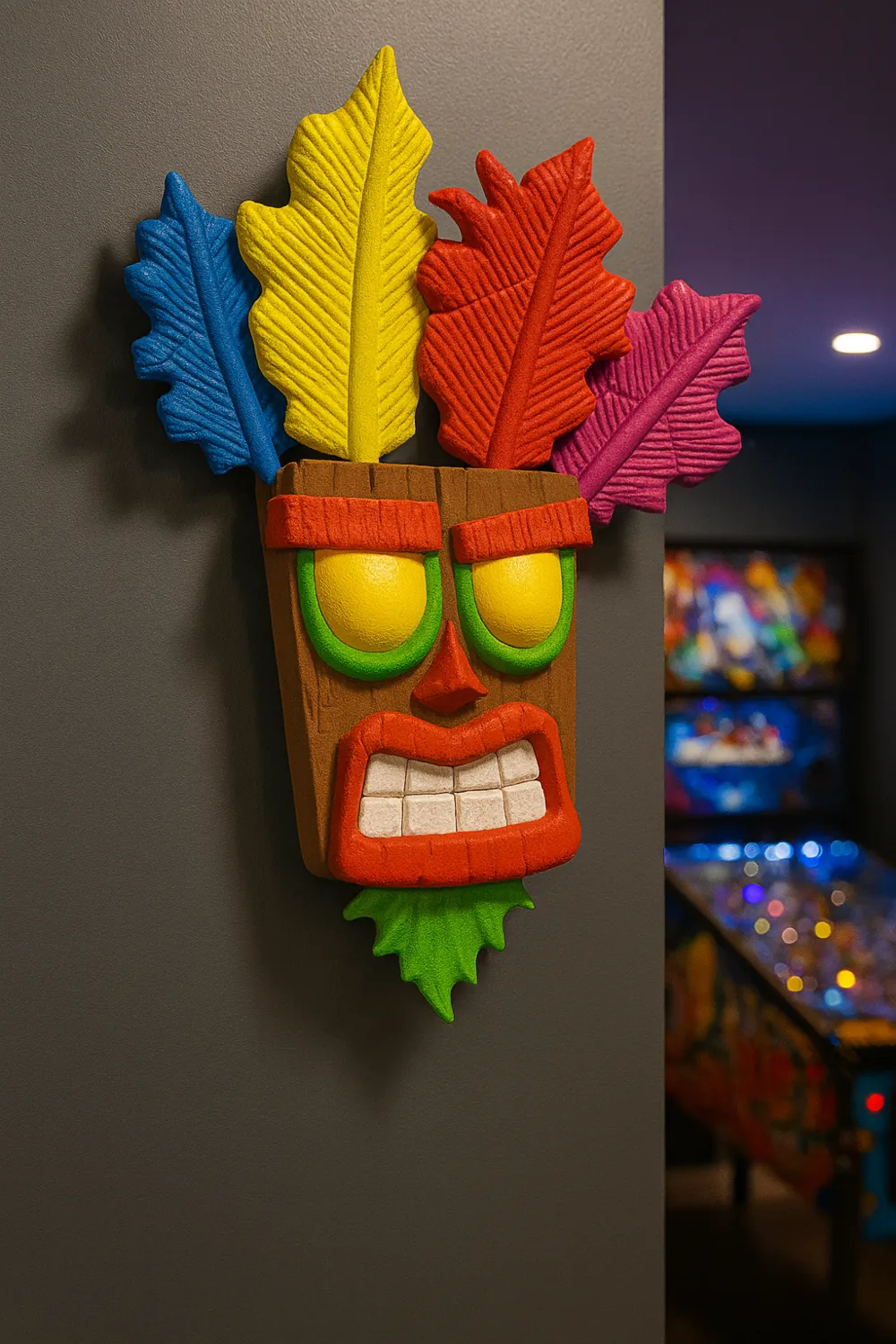 Crash Bandicoot Aku Aku Mask Ready 10 Parts), photo 3 of 4 - Crash Bandicoot Aku Aku Mask Ready 10 Parts) Props & Cosplay