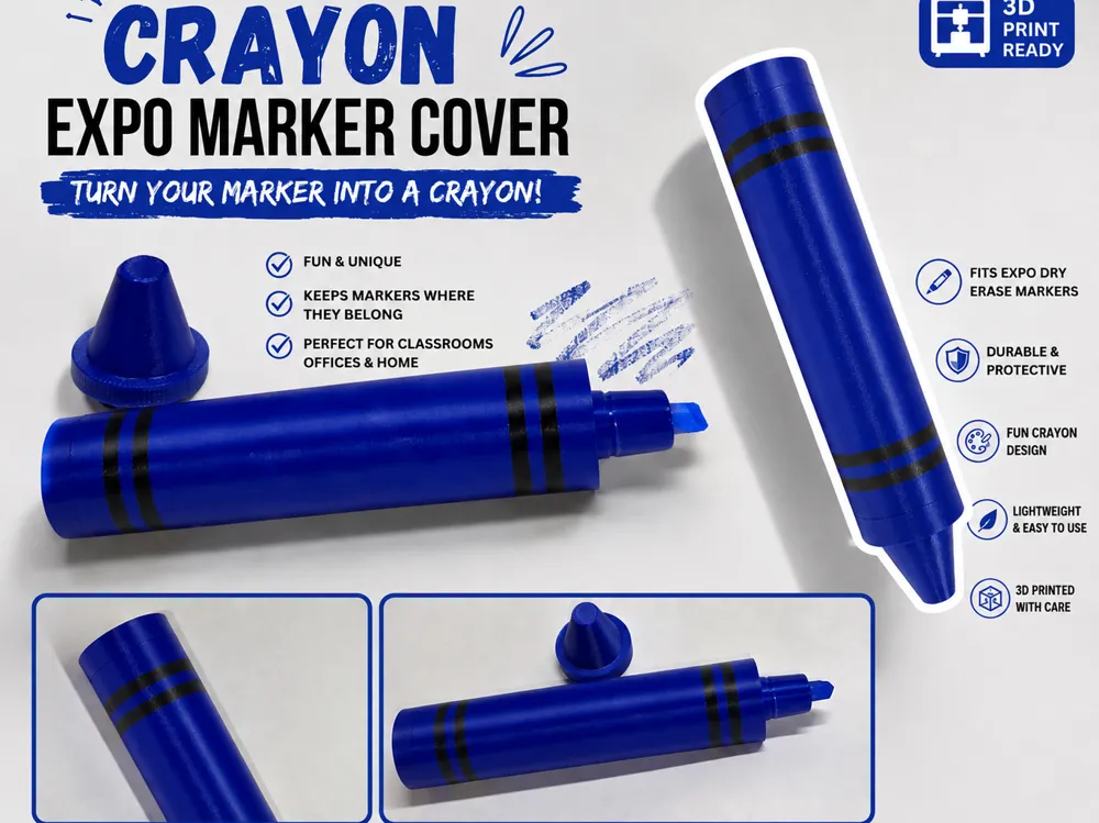 Crayon-Style EXPO Dry Erase Marker Cover, photo 4 of 4 - Crayon-Style EXPO Dry Erase Marker Cover Education