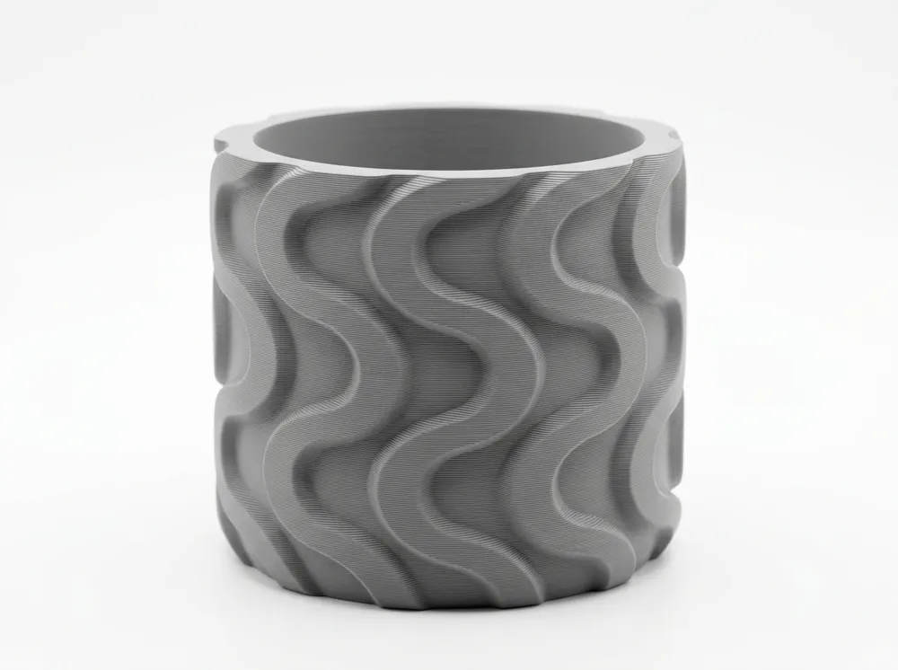 Crescent Wave Planter, photo 2 of 4 - Geometric & Modern Planters, decor