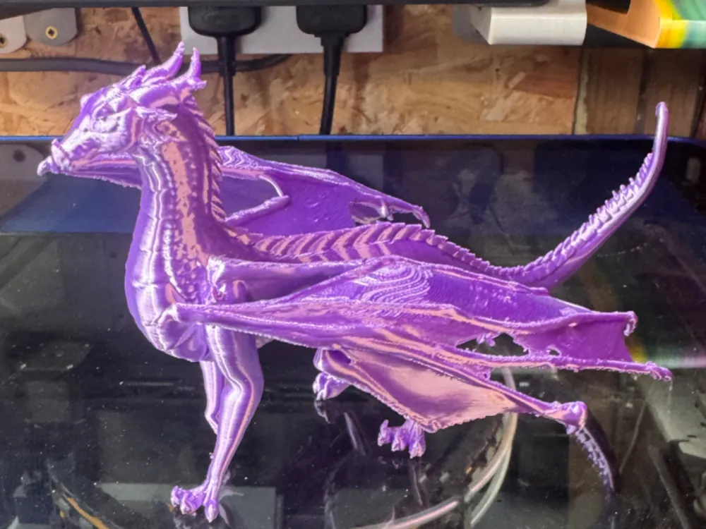 Crimson Violet Dragon - Sculptures, in stock in India