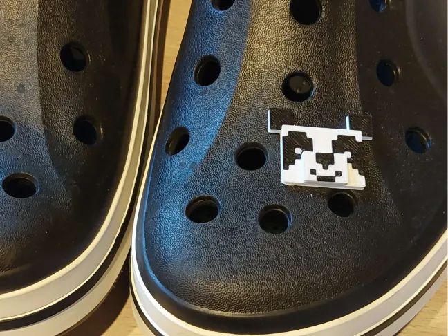 Croc-Anhänger Minecraft Panda, another view - Pendants & Necklaces, Jewellery & Accessories