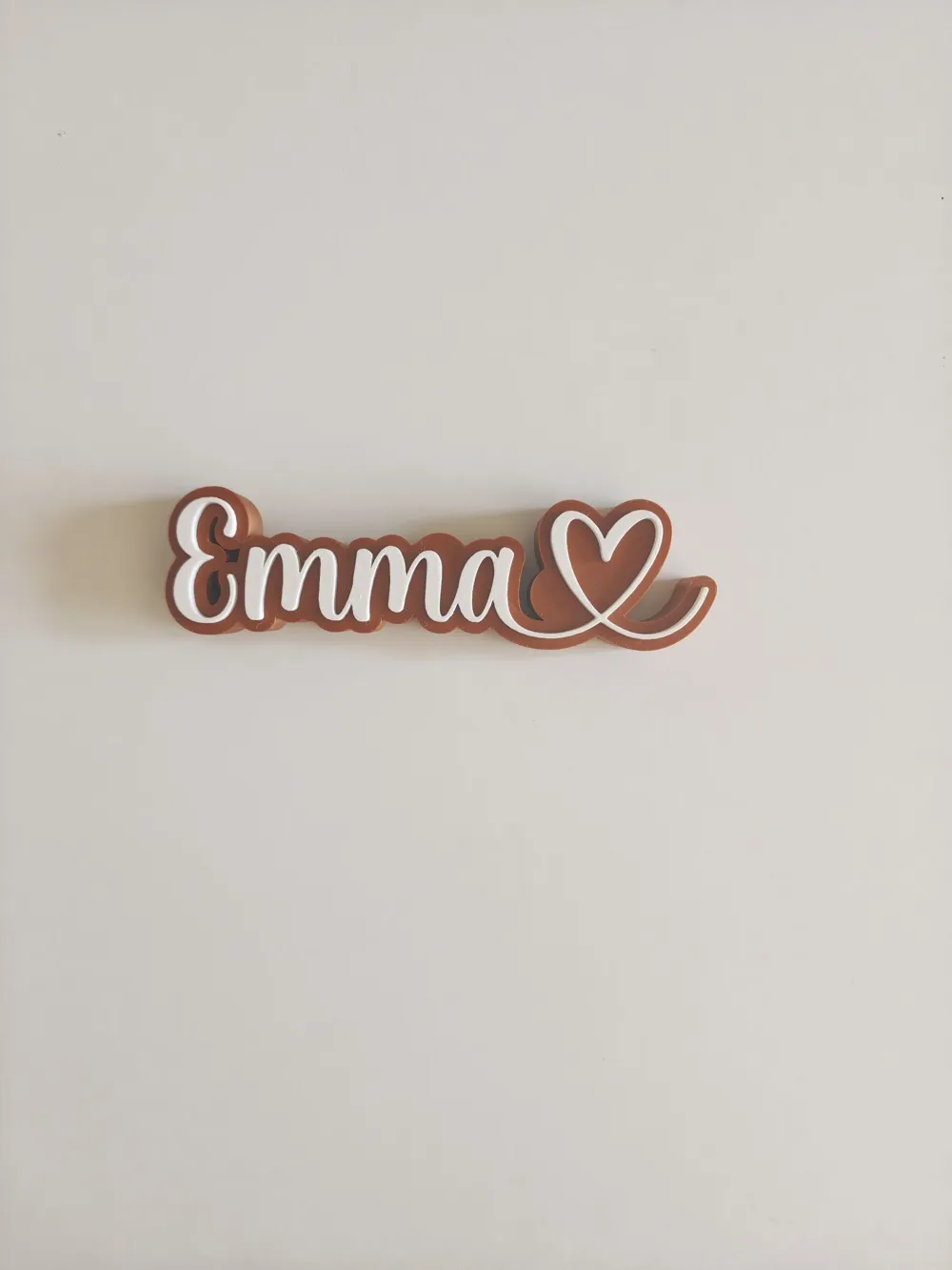 Letrero de Nombre Cursivo con Corazón, photo 2 of 4 - Floating & Wall Shelves, letrero personalizado