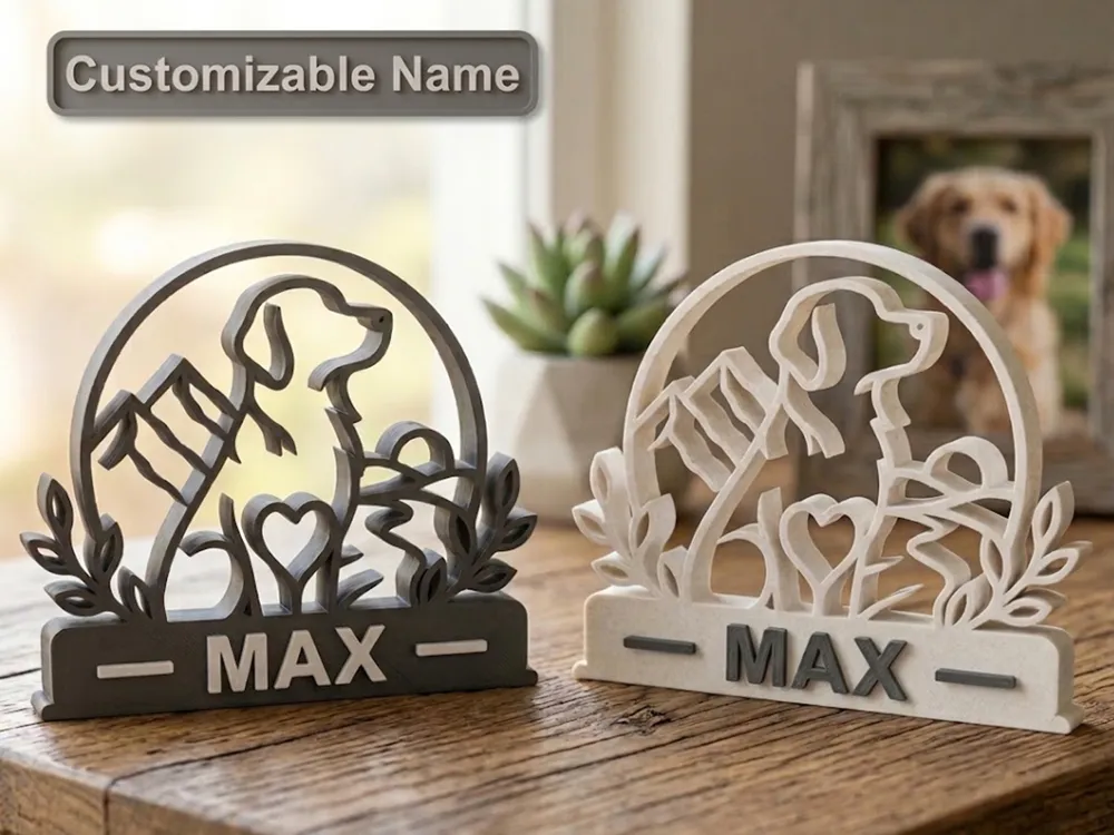 Custom Dog Name Sign - Personalized Pet Decor, another view - Pet ID & Name Tags, nature