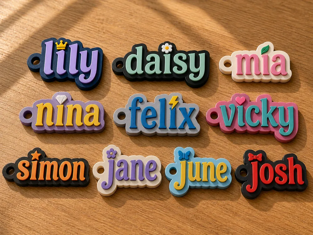 Custom Dot Name Keychain | SVG Dot Replacement, photo 4 of 4 - Custom Dot Name Keychain | SVG Dot Replacement Fashion