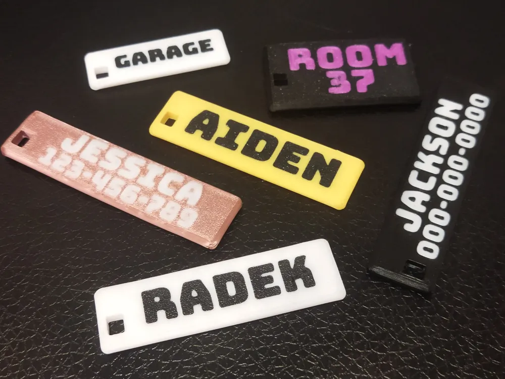 Custom Keychain Generator, 1,2 or 3 Lines of Text, photo 2 of 4 - Photo & Custom Keychains, personalized