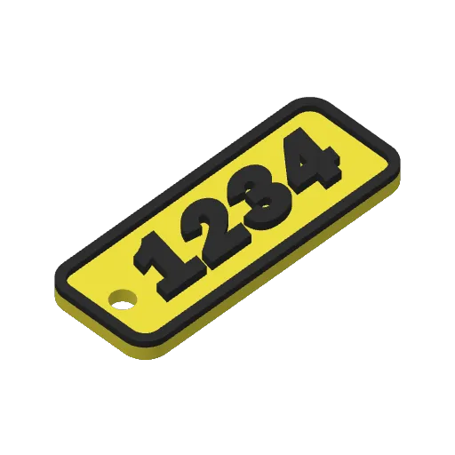 Custom Keychain Template, another view - Photo & Custom Keychains, model